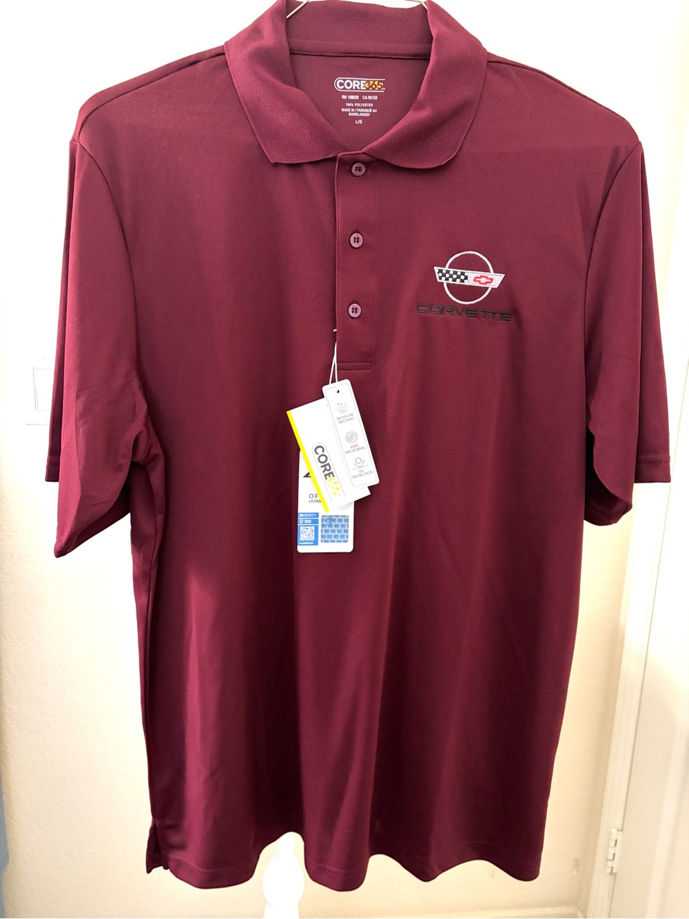 Men’s Corvette Maroon Polo Shirt